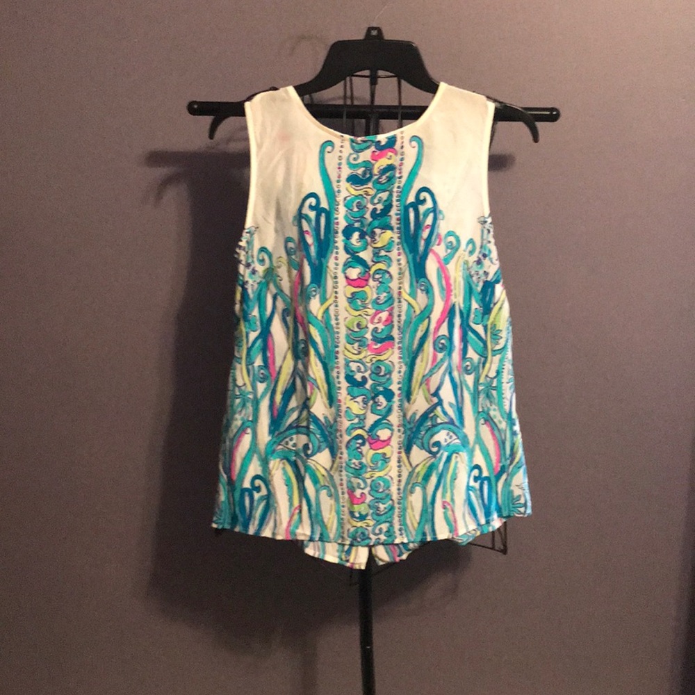 Lilly Pulitzer Iona Sleeveless Silk Shell Top